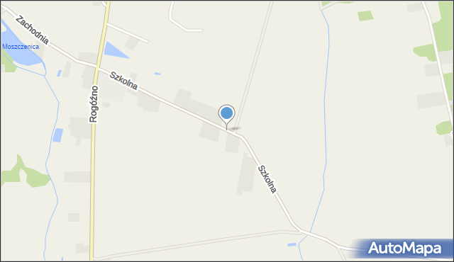 Gieczno, Szkolna, mapa Gieczno