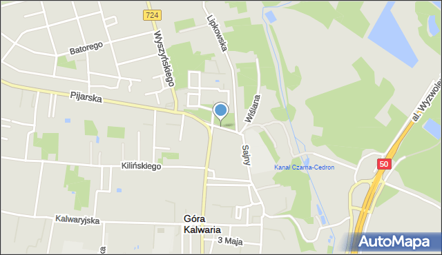 Góra Kalwaria, Szpitalna, mapa Góra Kalwaria