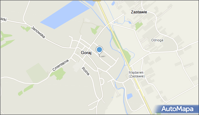 Goraj powiat biłgorajski, Szewska, mapa Goraj powiat biłgorajski