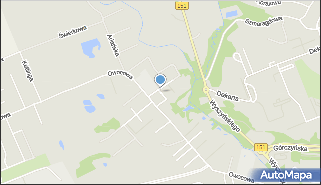 Gorzów Wielkopolski, Szlichtynga Jonasza, mapa Gorzów Wielkopolski