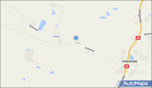 Gościeradz, Szkolna, mapa Gościeradz