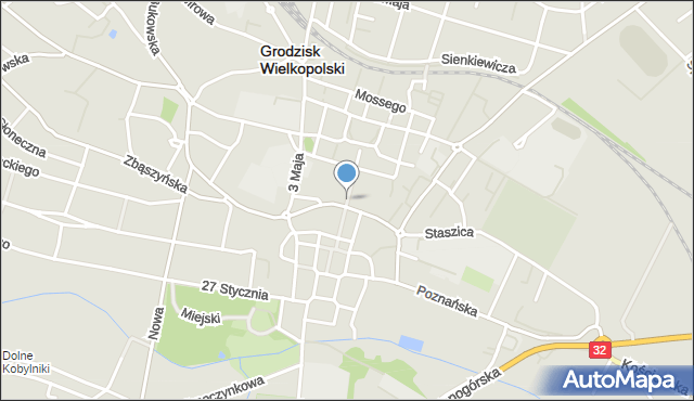 Grodzisk Wielkopolski, Szeroka, mapa Grodzisk Wielkopolski