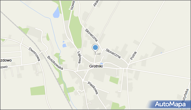 Grotniki gmina Włoszakowice, Szkolna, mapa Grotniki gmina Włoszakowice