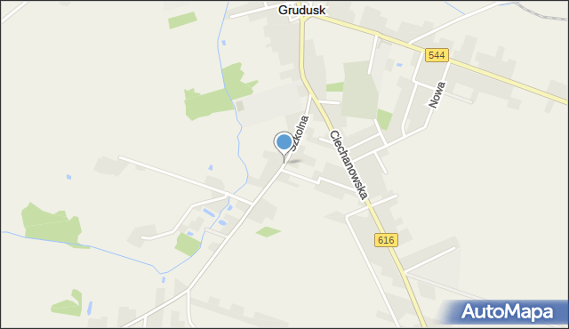 Grudusk, Szkolna, mapa Grudusk