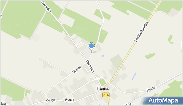 Hanna, Szkolna, mapa Hanna