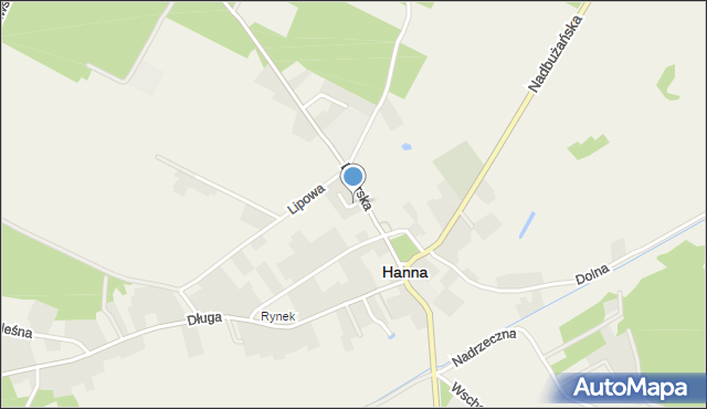 Hanna, Szmaragdowa, mapa Hanna