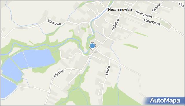 Hecznarowice, Szkolna, mapa Hecznarowice