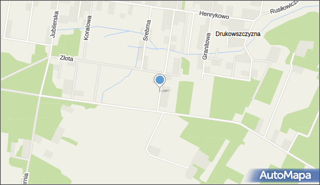 Henrykowo gmina Supraśl, Szafirowa, mapa Henrykowo gmina Supraśl