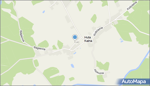 Huta Kalna, Szkolna, mapa Huta Kalna