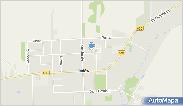 Jadów, Szklana, mapa Jadów