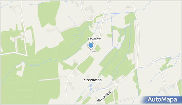 Janinów gmina Bystrzyca Kłodzka, Szychów, mapa Janinów gmina Bystrzyca Kłodzka