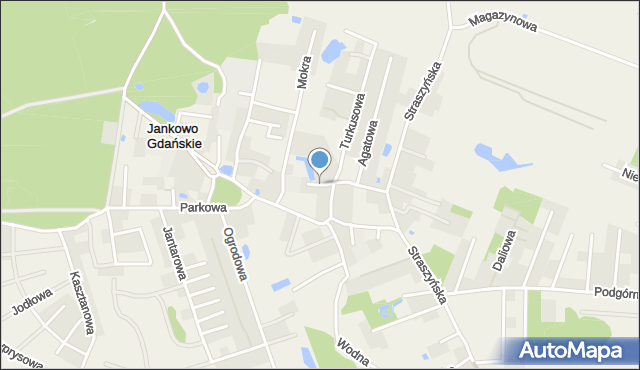 Jankowo Gdańskie, Szafirowa, mapa Jankowo Gdańskie