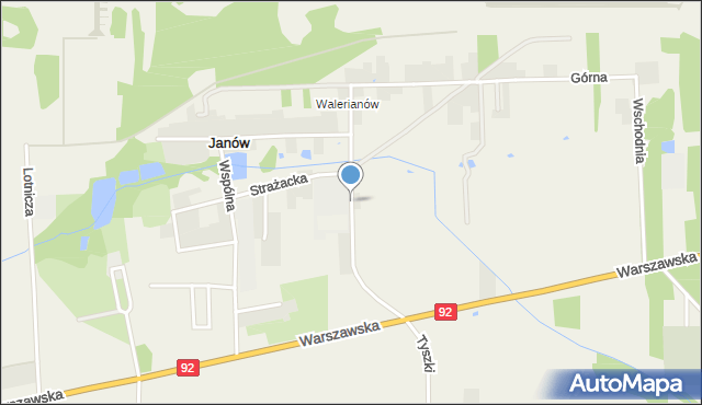 Janów gmina Mińsk Mazowiecki, Szkolna, mapa Janów gmina Mińsk Mazowiecki