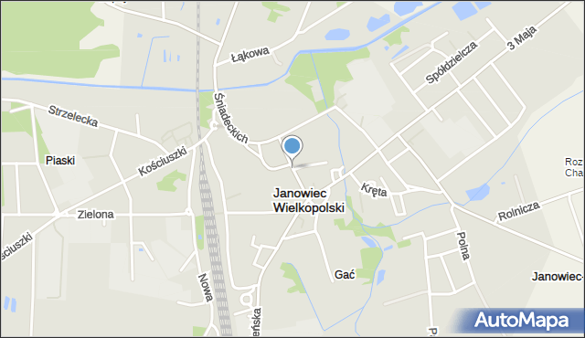 Janowiec Wielkopolski, Szeroka, mapa Janowiec Wielkopolski