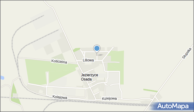 Jezierzyce gmina Słupsk, Szafranowa, mapa Jezierzyce gmina Słupsk