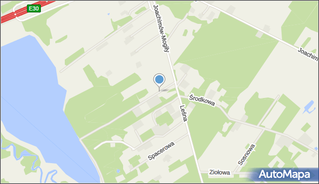 Joachimów-Mogiły, Szczęśliwa, mapa Joachimów-Mogiły