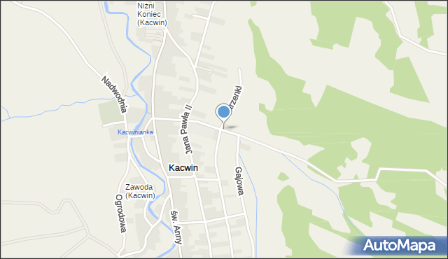 Kacwin, Szkolna, mapa Kacwin