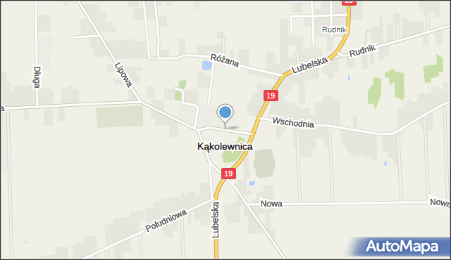 Kąkolewnica, Szkolna, mapa Kąkolewnica