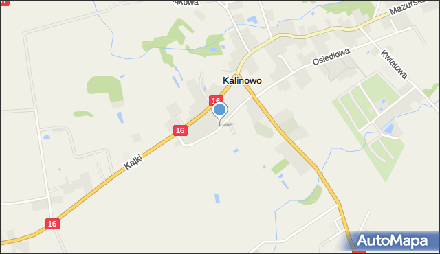 Kalinowo powiat ełcki, Szkolna, mapa Kalinowo powiat ełcki