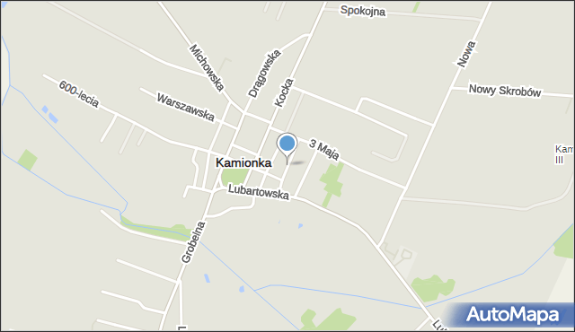 Kamionka powiat lubartowski, Szeroka, mapa Kamionka powiat lubartowski