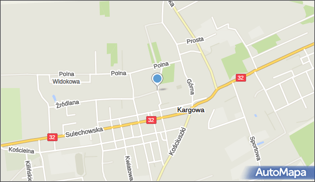 Kargowa, Szkolna, mapa Kargowa