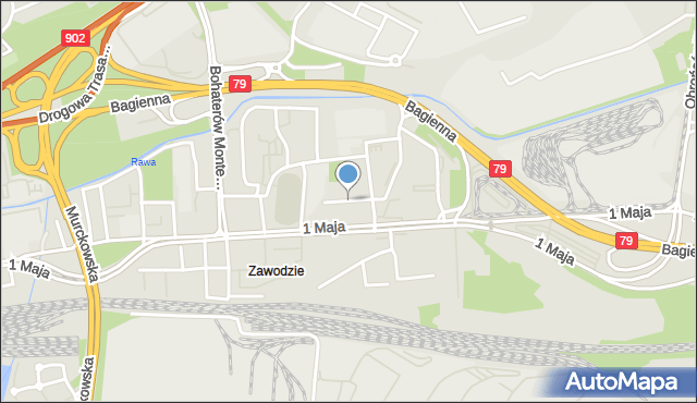 Katowice, Szeroka, mapa Katowic