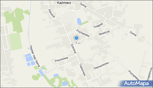 Kaźmierz, Szafranowa, mapa Kaźmierz
