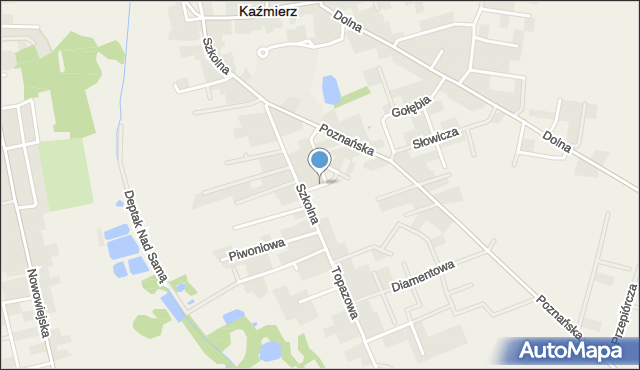 Kaźmierz, Szafranowa, mapa Kaźmierz