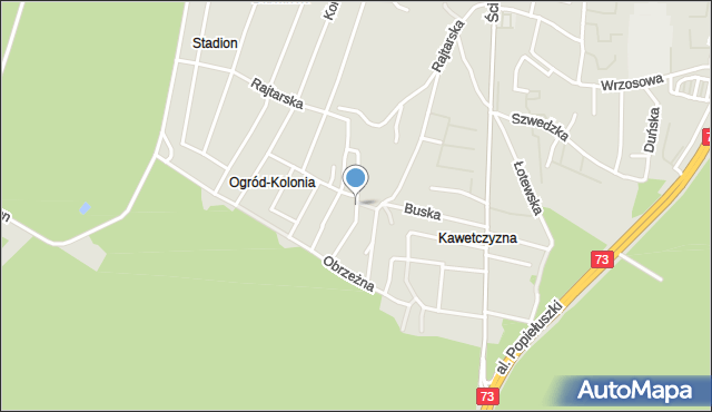 Kielce, Szwoleżerów, mapa Kielc