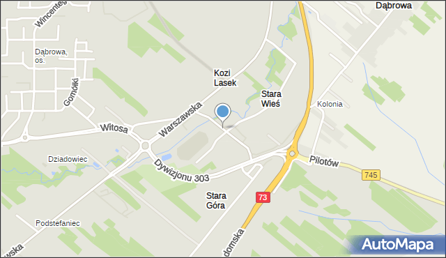 Kielce, Szybowcowa, mapa Kielc