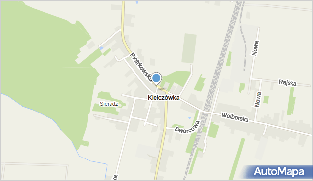 Kiełczówka, Szkolna, mapa Kiełczówka