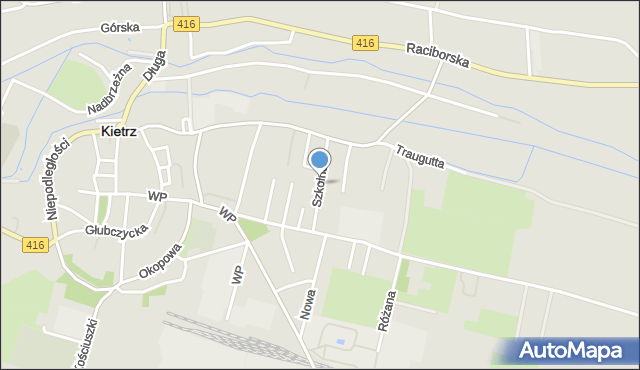 Kietrz, Szkolna, mapa Kietrz