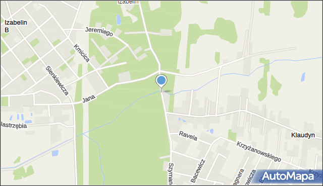 Klaudyn, Szymanowskiego Karola, mapa Klaudyn