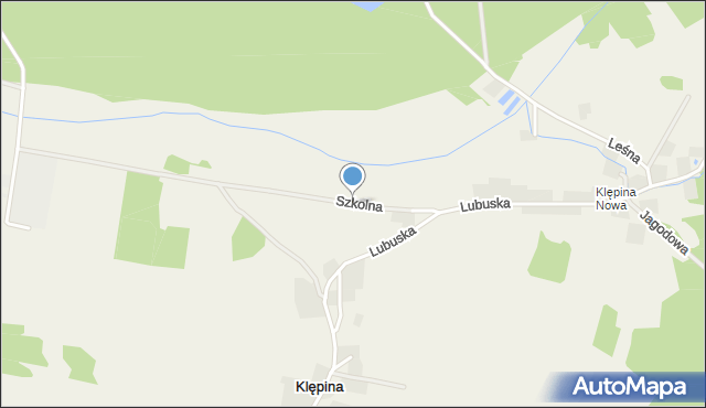 Klępina, Szkolna, mapa Klępina