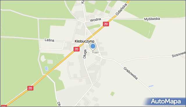 Kłobuczyno, Szkolna, mapa Kłobuczyno