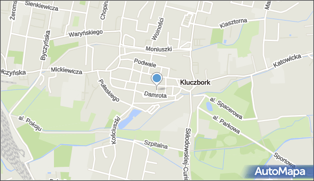 Kluczbork, Szewska, mapa Kluczbork