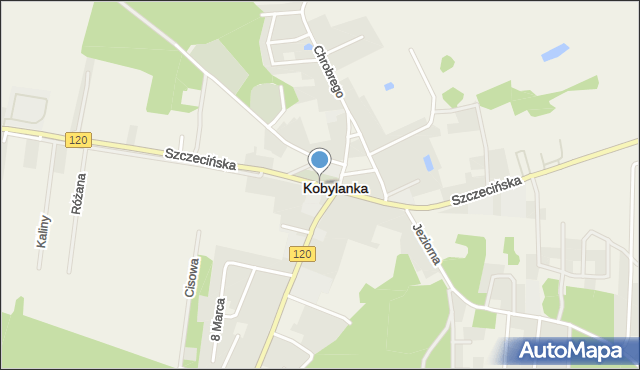 Kobylanka powiat stargardzki, Szczecińska, mapa Kobylanka powiat stargardzki