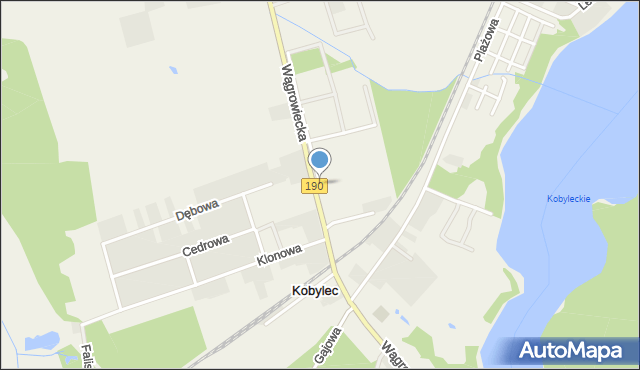 Kobylec gmina Wągrowiec, Szafranowa, mapa Kobylec gmina Wągrowiec