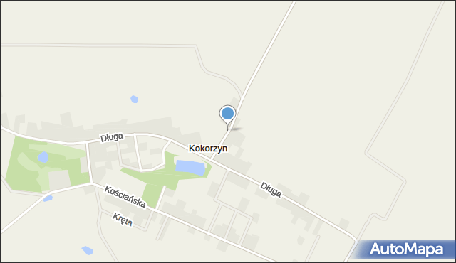 Kokorzyn, Szkolna, mapa Kokorzyn