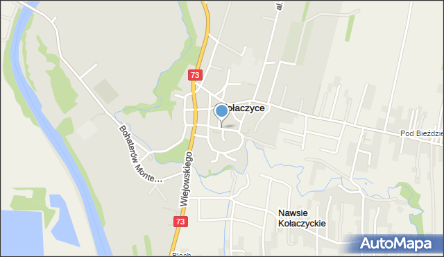 Kołaczyce, Szpitalna, mapa Kołaczyce