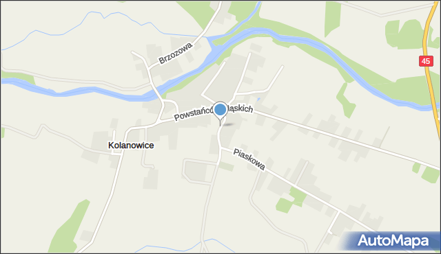 Kolanowice, Szkolna, mapa Kolanowice