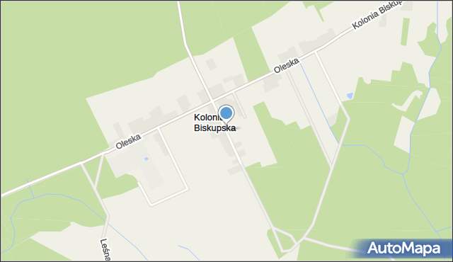 Kolonia Biskupska, Szkolna, mapa Kolonia Biskupska