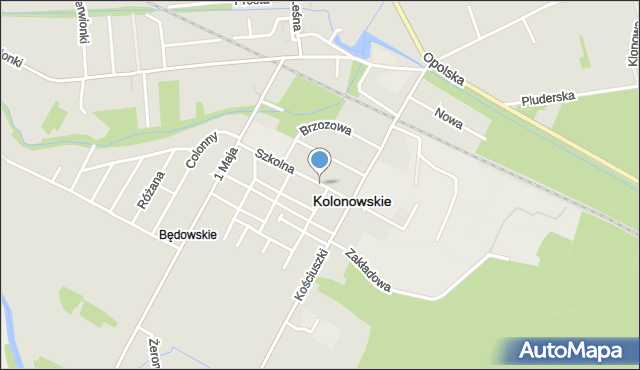 Kolonowskie, Szkolna, mapa Kolonowskie