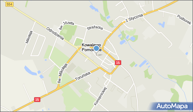 Kowalewo Pomorskie, Szkolna, mapa Kowalewo Pomorskie