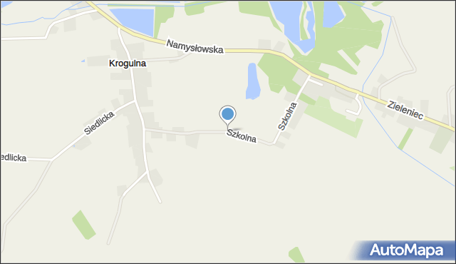 Krogulna, Szkolna, mapa Krogulna