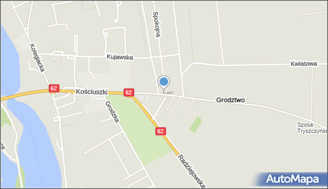 Kruszwica, Szosa Tryszczyńska, mapa Kruszwica