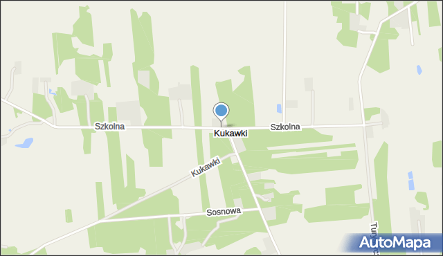 Kukawki gmina Jadów, Szkolna, mapa Kukawki gmina Jadów