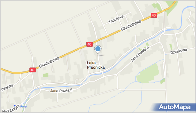 Łąka Prudnicka, Szkolna, mapa Łąka Prudnicka