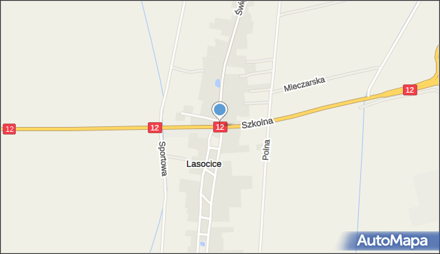 Lasocice gmina Święciechowa, Szkolna, mapa Lasocice gmina Święciechowa