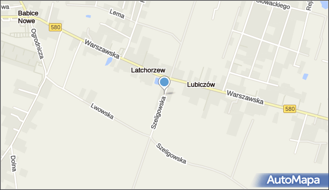 Latchorzew, Szeligowska, mapa Latchorzew